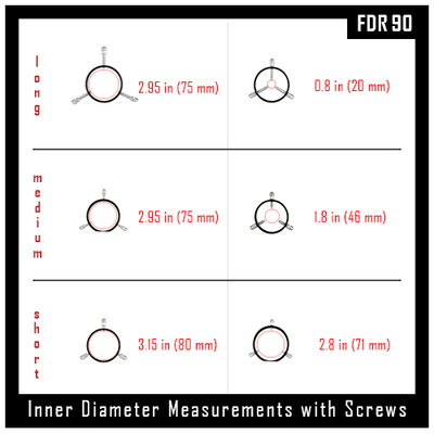 Farpoint Dovetail Ring Screws, Short .5" Length (Set of 6)