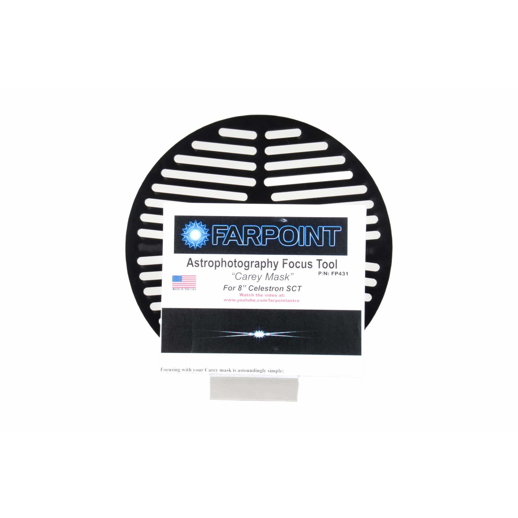 60mm Bahtinov Focusing Mask / Fishbone Calibrator For Telescopes (Fits 58-93mm)