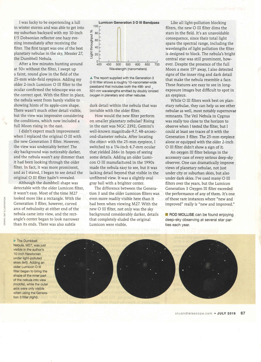 Lumicon 2 Inch Gen3 Oxygen III Filter