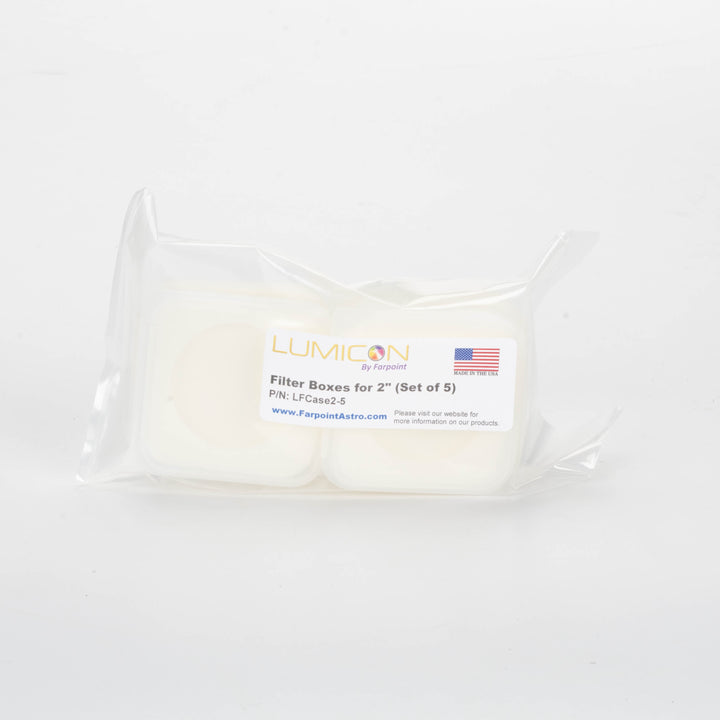 Lumicon filter boxes for 2-inch filters, set of 5, alternate view